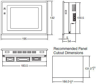 NT20, NT31(C)-EV3, NT631C-EV3 Dimensions 2 