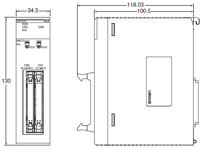 CS1W-AD Dimensions 2 