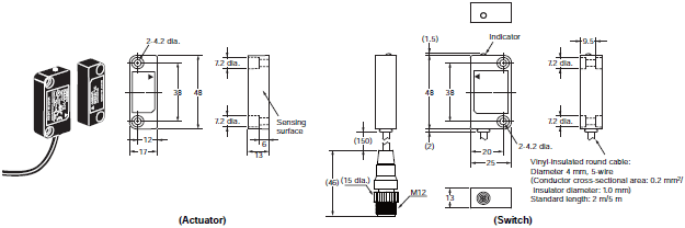 D40A / G9SX-NS Dimensions 2 