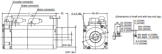 R88M-K, R88D-KT Dimensions 28 