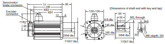 R88M-K, R88D-KT Dimensions 50 