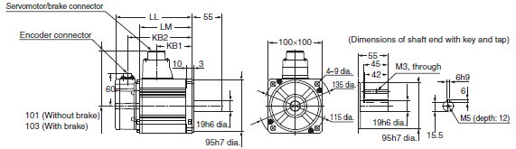 R88M-K, R88D-KT Dimensions 67 
