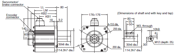 R88M-K, R88D-KT Dimensions 99 