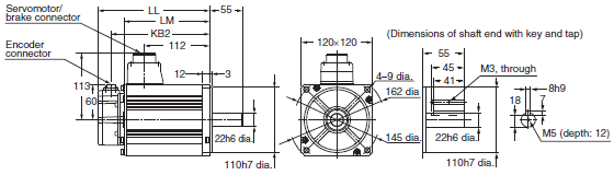 R88M-K, R88D-KN[]-ML2 Dimensions 33 