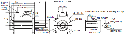 R88M-K, R88D-KN[]-ML2 Dimensions 84 