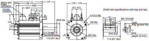R88M-K, R88D-KN[]-ML2 Dimensions 97 