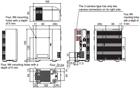 FJ Series (All-in-One Vision System) Dimensions 5 