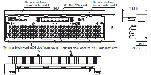 XW2R (PLCs) Dimensions 51 