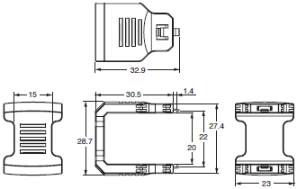 E5GC Dimensions 15 