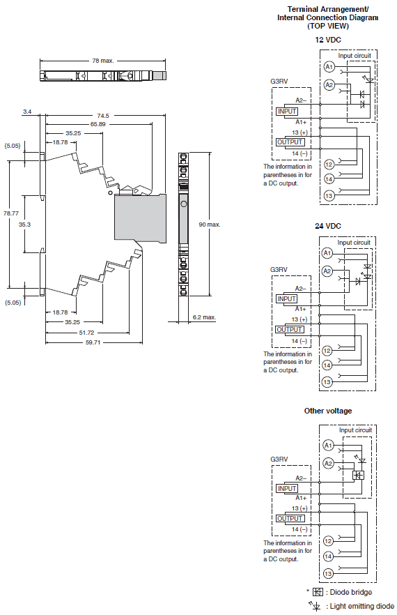 G3RV-SR Dimensions 2 