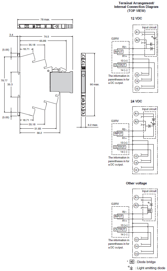 G3RV-SR Dimensions 3 