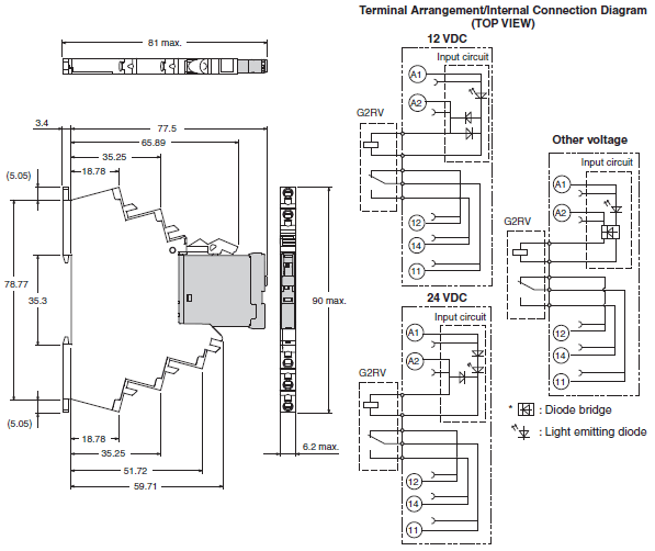 G2RV-SR Dimensions 3 
