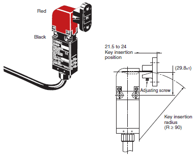 D4GS-N Slim Safety Door Switch/Dimensions | OMRON by Kyoto