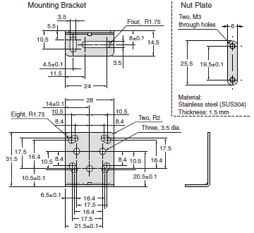 E39-L / -S / -R Dimensions 53 