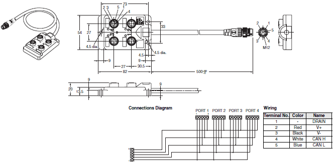 DeviceNet Peripheral Devices Dimensions 34 