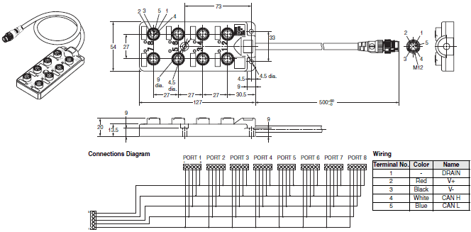 DeviceNet Peripheral Devices Dimensions 35 