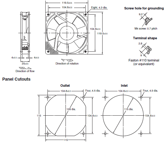 R87F / R87T Dimensions 2 