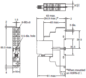 P2RF, P2R, P7TF, PYF, PY, PTF, PYD, PT, P7LF, P7S, P7SA, PF, P2CF, PFA, P3G / P3GA, PL Dimensions 6 